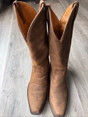 El Dorado Brown Leather Cowboy Boots